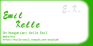 emil kelle business card